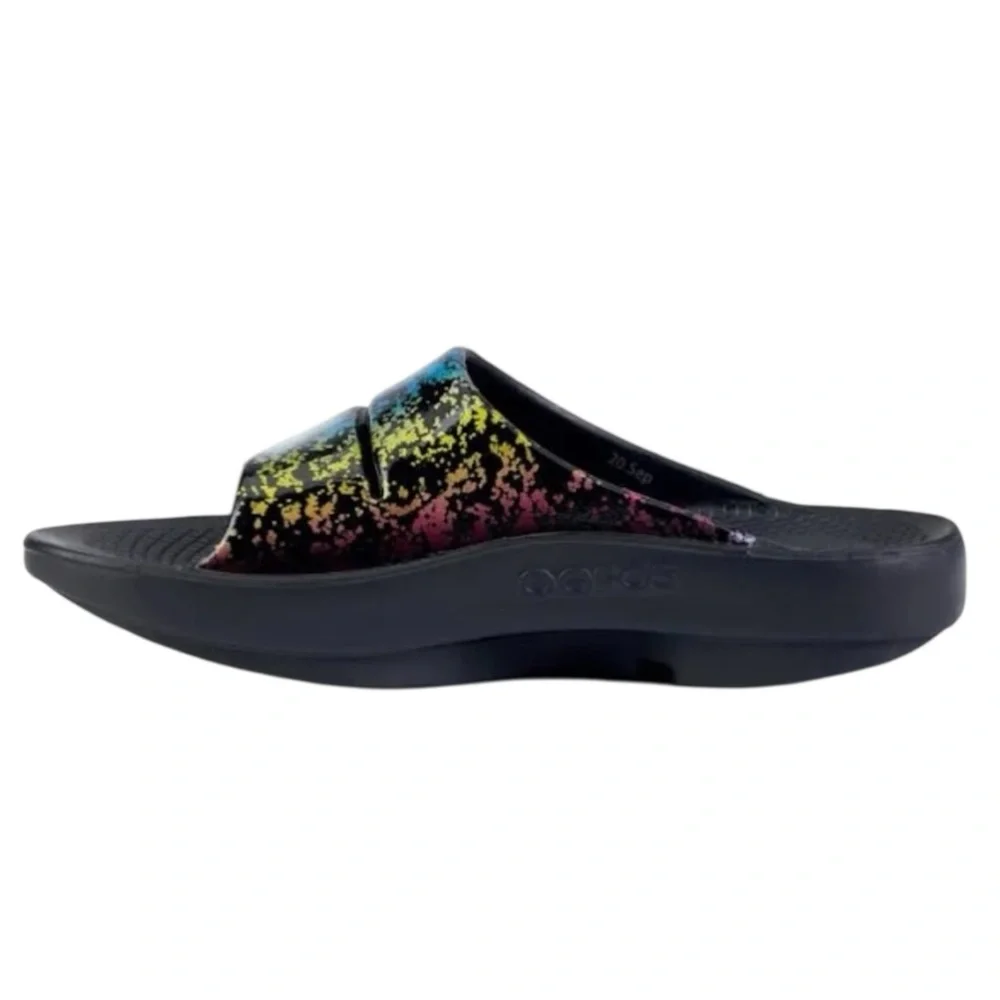 OOFOS OOahh Limited 80’s Arcade Slip On Slide Sandals Women’s Sz 10/Men’s Sz 8 - Picture 3 of 10